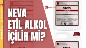 Neva marka etil alkol içilmez! Ürünün içeriğinde metil alkol bulunuyorsa