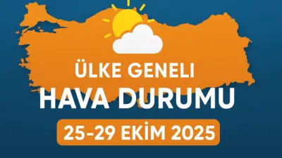 Meteoroloji Genel Müdürlüğü’nün 24–30 Ekim 2025 tarihli tahmin raporuna göre,