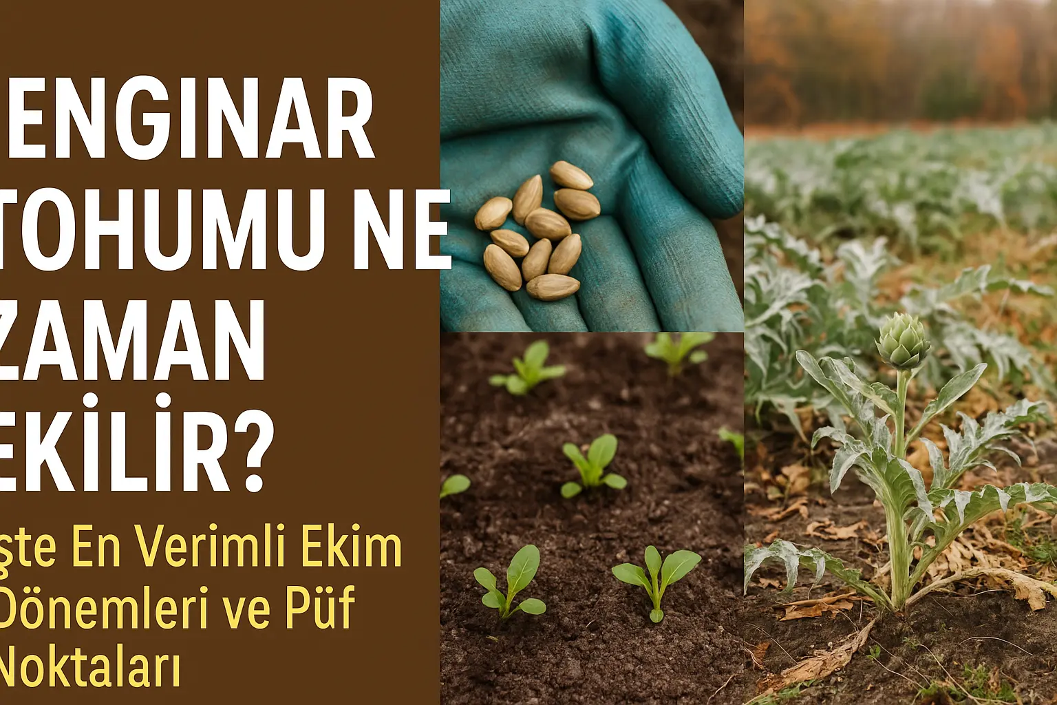 Enginar tohumu ekimi için en uygun dönem Şubat-Mart ve Ağustos-Eylül