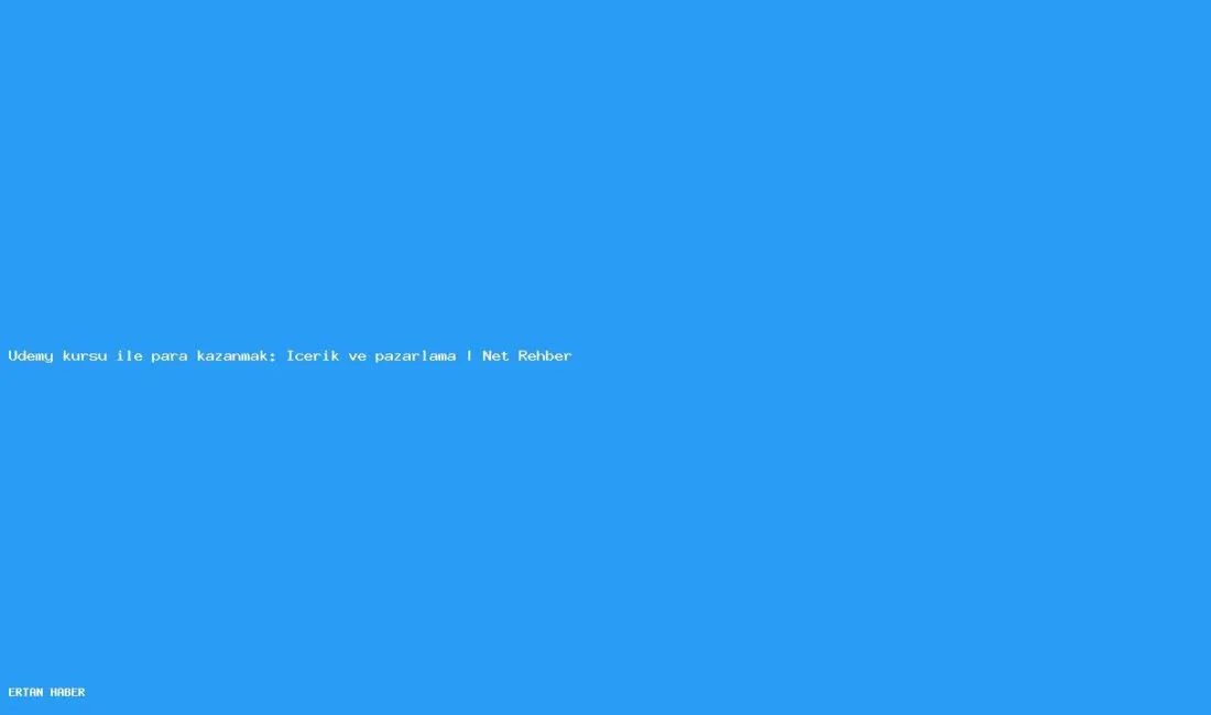 Konu: Udemy kursu ile para kazanmak: İçerik ve pazarlama |