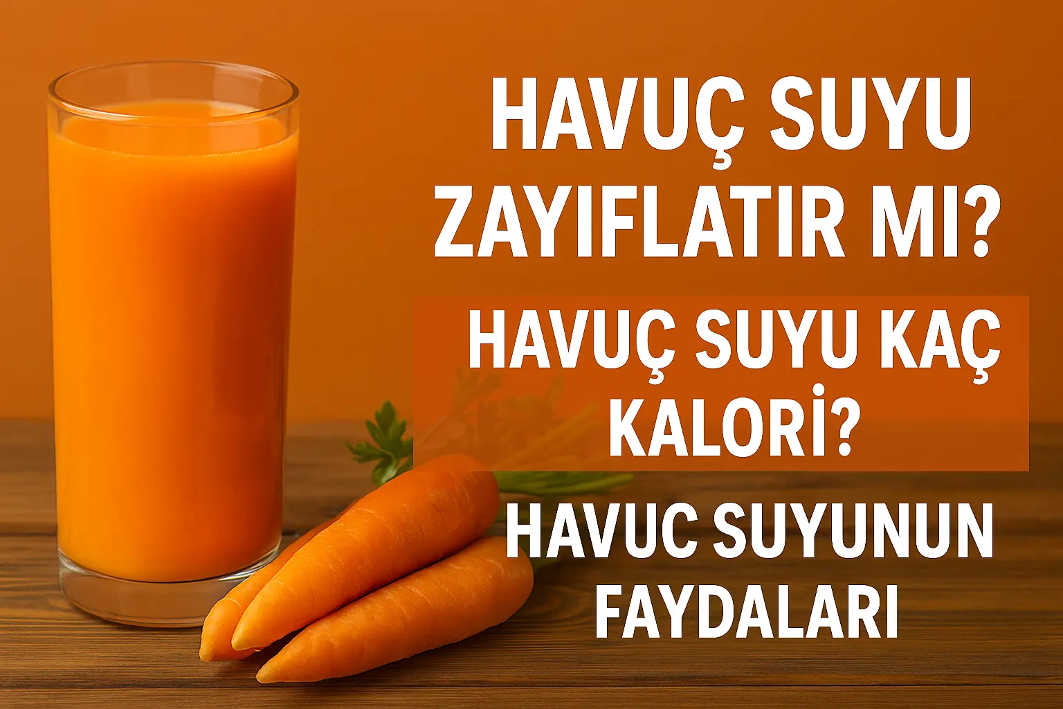 Havuç suyu, tek başına mucize yaratmaz ama sağlıklı beslenme rutinine