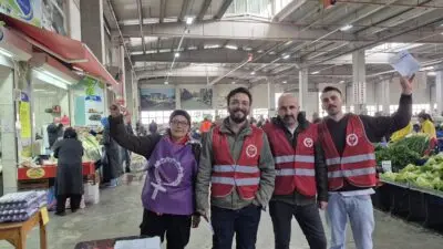 Bozüyük Kapalı Pazaryeri’nde “Bozcaarmut’a Altın Madeni İstemiyoruz” bildirileri dağıtıldı, vatandaşlardan