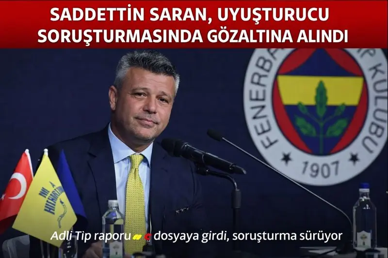 Adli Tıp’ta yapılan uyuşturucu testinin pozitif çıkmasının ardından Fenerbahçe Başkanı