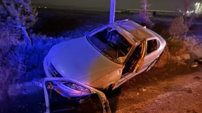 Eskişehir’de 26 BY 735 plakalı araç kaza yaptı, sürücü olay