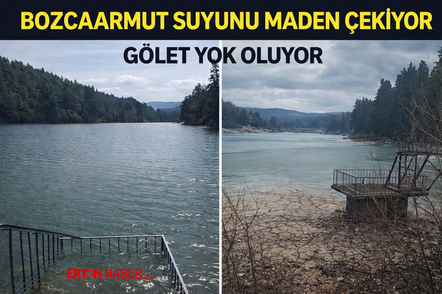 Bozcaarmut Göleti’nde yaşanan değişim artık inkâr edilecek seviyeyi geçti. Son