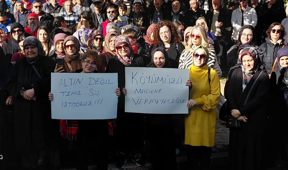 Bozcaarmutlu kadınlar, altın madeni projesine karşı dilekçelerini valilik ve İl