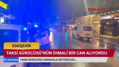 Odunpazarı’nda açılan taksi kapısına çarpan elektrikli scooter sürücüsü yaralandı, olayda