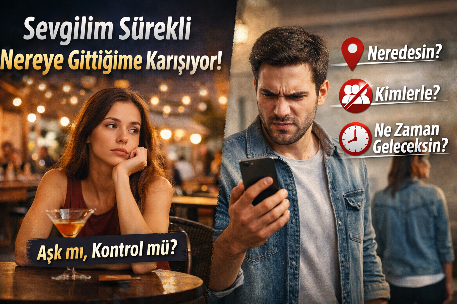 Sevgilinizin nereye gittiğinize karışması sevgi mi kontrol mü? Sağlıklı sınırlar