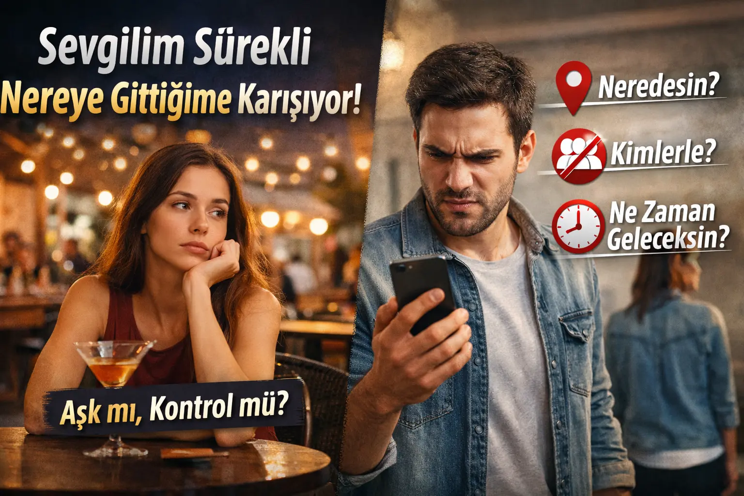 Sevgilinizin nereye gittiğinize karışması sevgi mi kontrol mü? Sağlıklı sınırlar