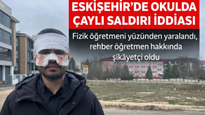 Yılmaz Çetintaş Anadolu Lisesi’nde iki öğretmen arasındaki tartışma sıcak çaylı