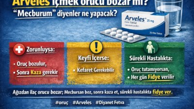 Arveles gibi ağızdan ağrı kesici orucu bozar. Zorunluysa boz, sonra