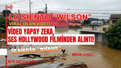 Lo siento Wilson videosunun sesi Cast Away filminden, görüntüleri yapay