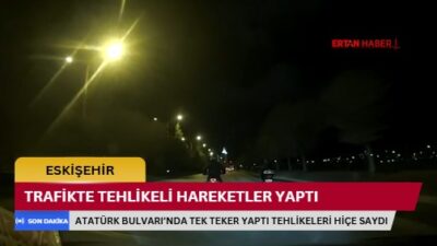 26AHK219 plakalı motosikletin sürücüsü, Atatürk Bulvarı üzerinde tehlikeli hareketler yaparak
