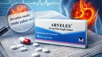 Arveles, dexketoprofen içeren güçlü bir ağrı kesicidir. Mide yanması yapabilir,