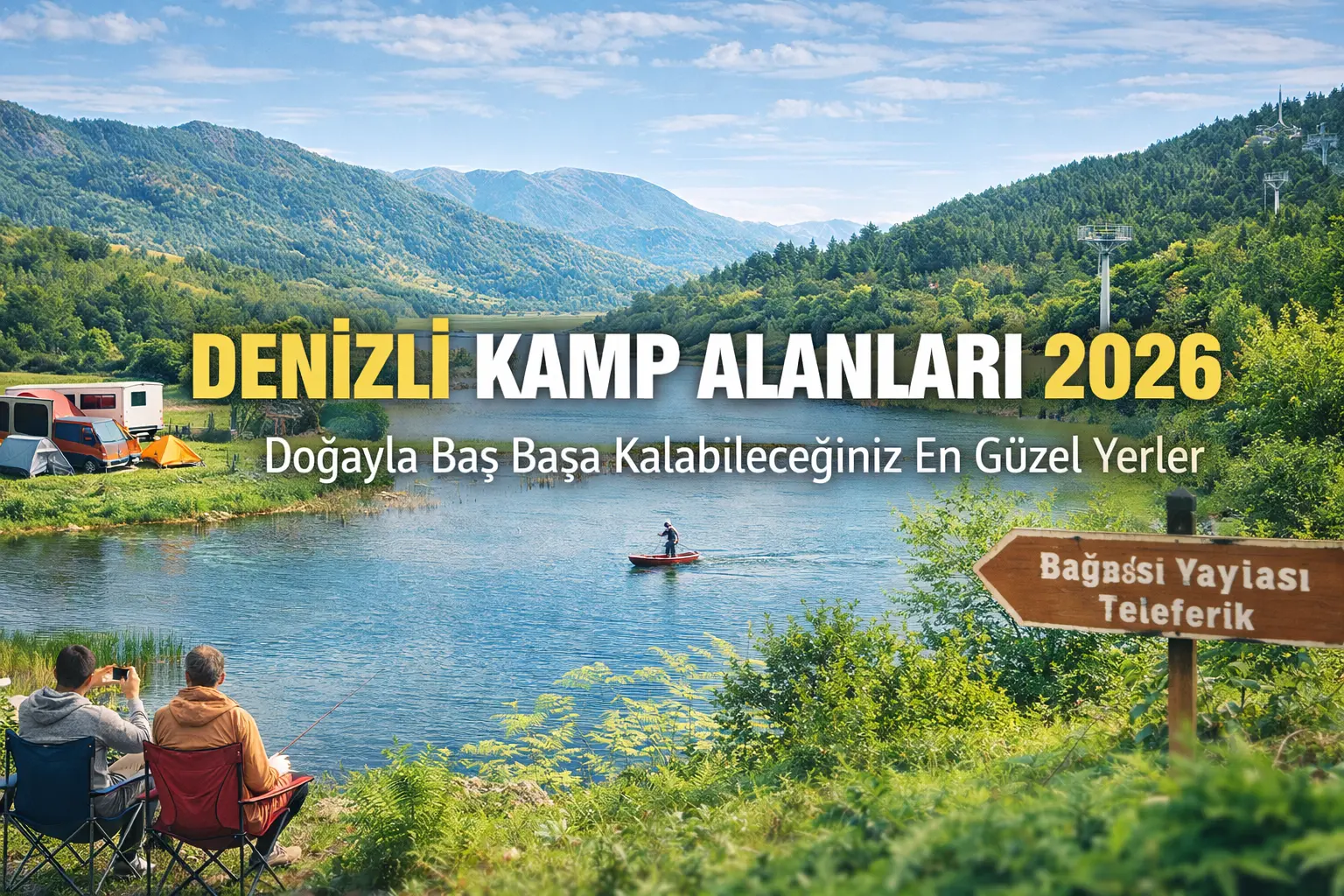 Denizli kamp alanları 2026 listesinde Akdağ Tabiat Parkı, Işıklı Gölü