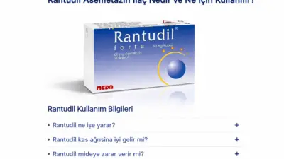 Rantudil Asemetazin, romatizmal hastalıklar başta olmak üzere kas ve eklem