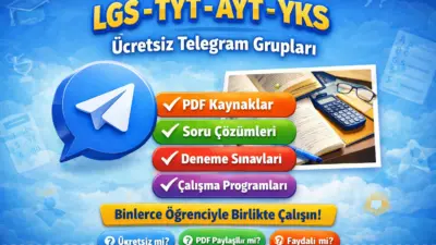 LGS, YKS, TYT ve AYT için kurulan ücretsiz Telegram grupları