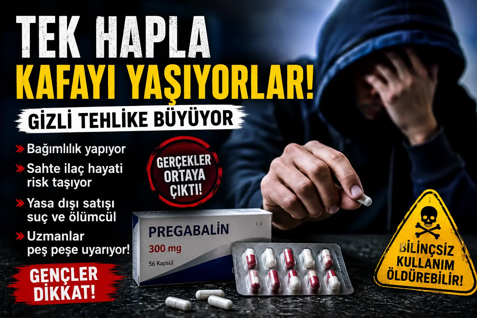 Pregabalin içeren ilaçların yasa dışı kullanımı ve bağımlılık riski yeniden