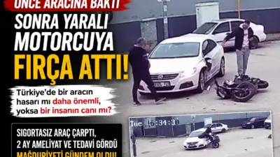 Trafikte yaşanan bir kaza sonrası ortaya çıkan görüntüler sosyal medyada