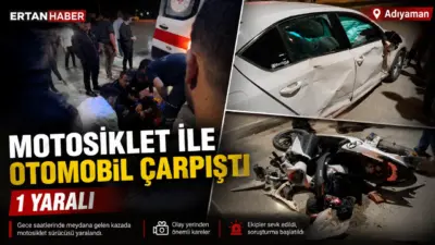 Adıyaman’da akşam saatlerinde meydana gelen trafik kazası, motosiklet sürücülerinin trafikte