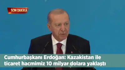 Türkiye-Kazakistan İş Forumu'nda açıklamalarda bulunan Cumhurbaşkanı Recep Tayyip Erdoğan, "Karşılıklı