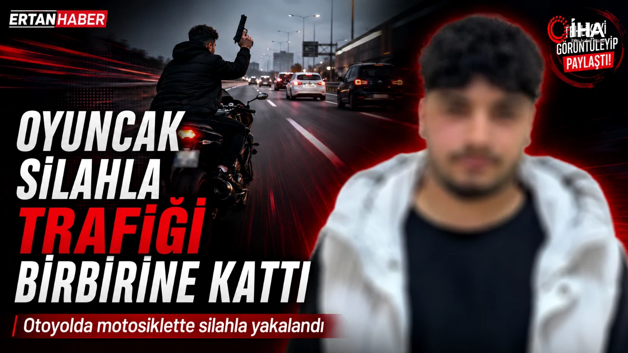 Gelen bilgilere göre, Otoyolda seyir halindeki bir motosiklette görülen silah