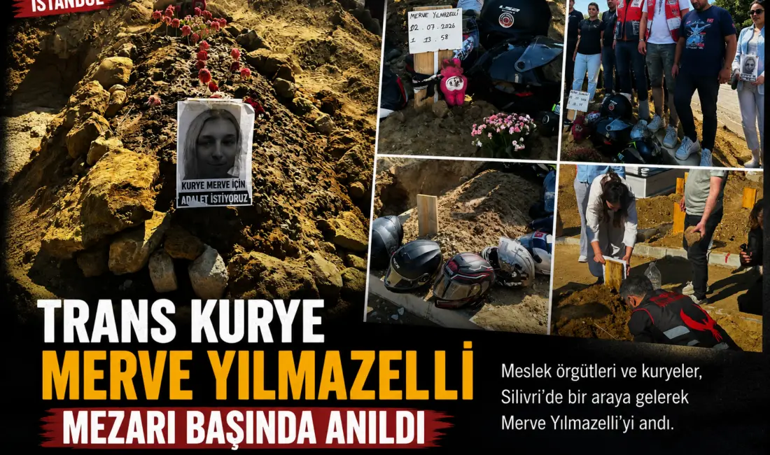 Kurye olarak çalışan trans kadın Merve Yılmazeli, E-5 üzerinde makas