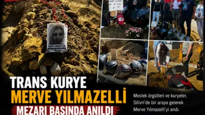 Kurye olarak çalışan trans kadın Merve Yılmazeli, E-5 üzerinde makas
