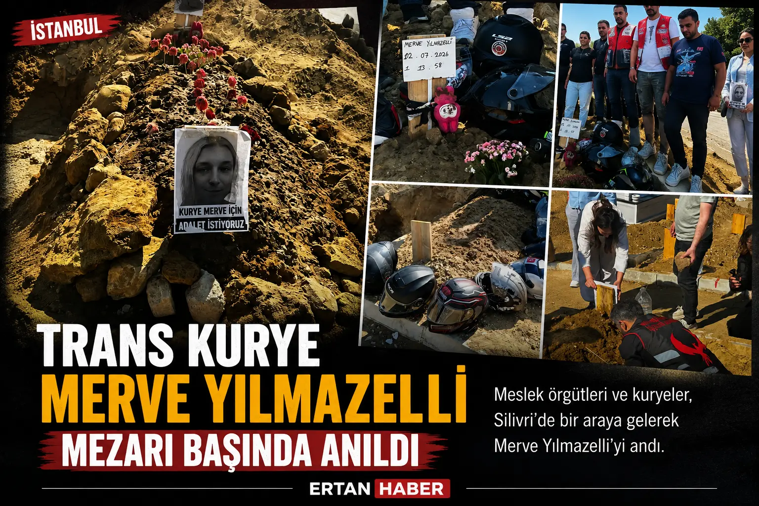 Kurye olarak çalışan trans kadın Merve Yılmazeli, E-5 üzerinde makas