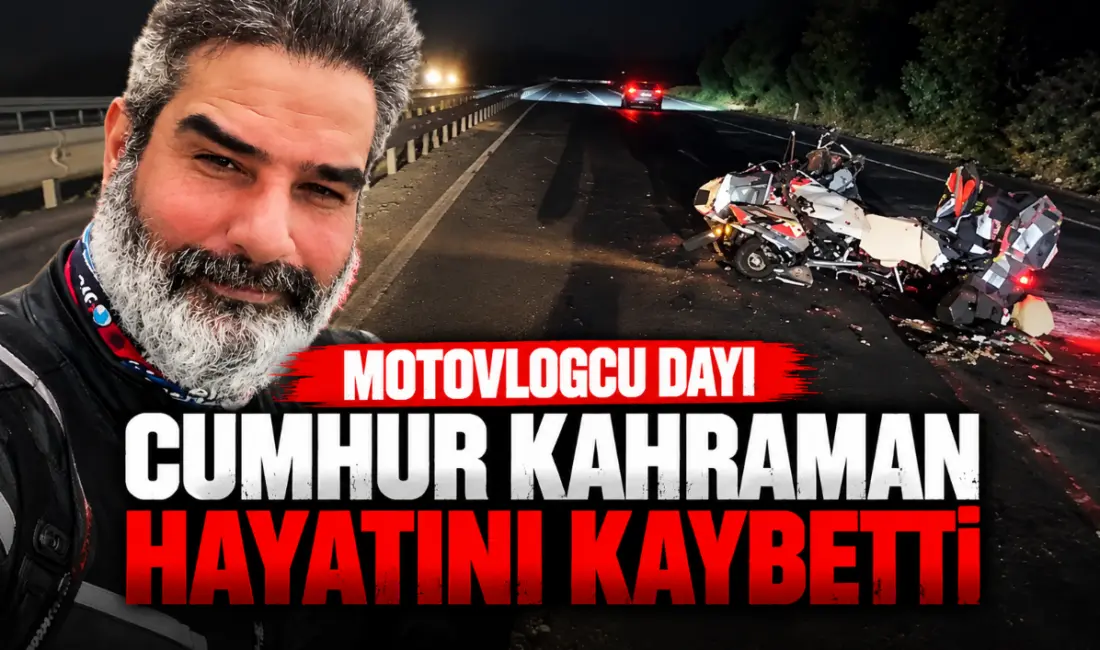 Motovlogcu Dayı olarak tanınan motosiklet içerik üreticisi Cumhur Kahraman, İzmir
