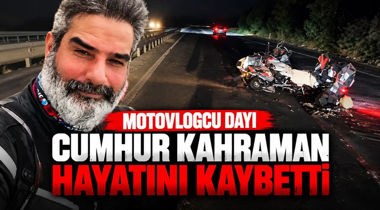 Motovlogcu Dayı olarak tanınan motosiklet içerik üreticisi Cumhur Kahraman, İzmir