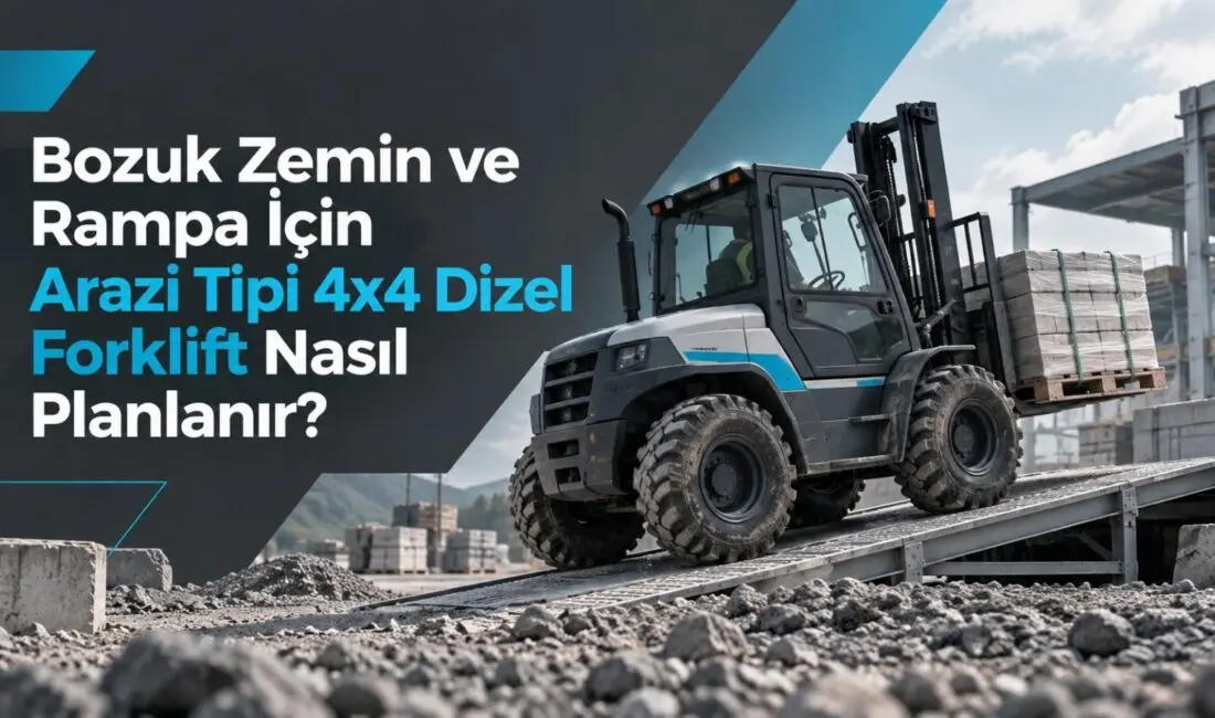 Bozuk zemin ve rampanın aynı operasyon içinde bulunduğu bir sahada